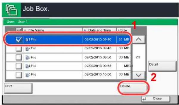 Utax 3555i - Deleting the document - 1