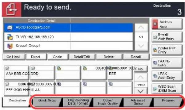 Utax 3555i - Select the functions. - 1