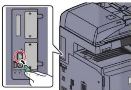 Utax 3555i - Connect the machine. - 1