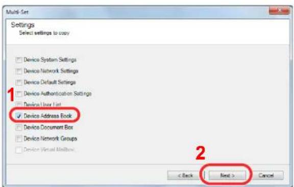 Utax 3555i - Load the Address Book data. - 2