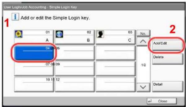 Utax 3555i - Enter the user information. - 1
