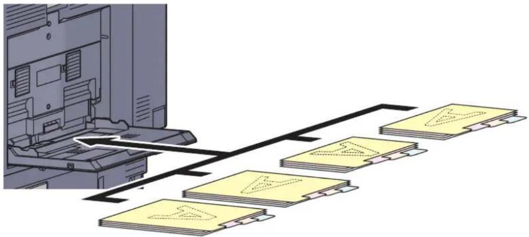 Utax 3555i - When you load index paper in the multi purpose tray - 1