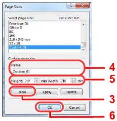Utax 3555i - Register the paper size. - 3