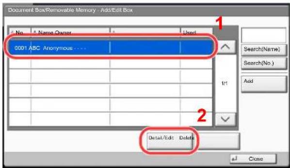 Utax 3555i - Viewing/Editing Box Details - 1