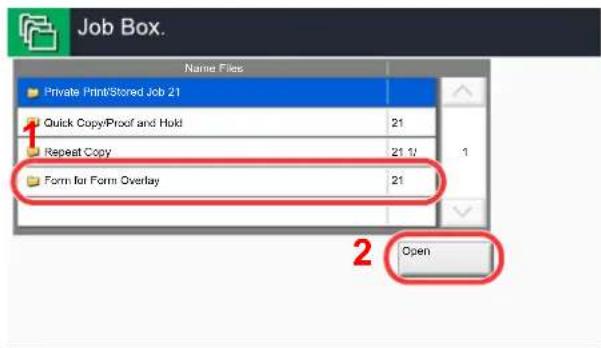 Utax 3555i - Storing a Form - 2