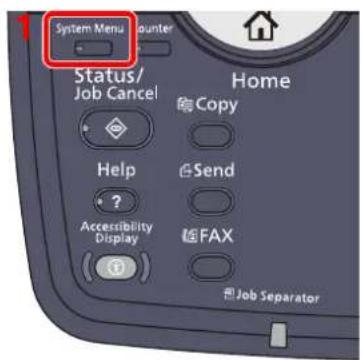 Utax 3555i - Display the screen. - 1
