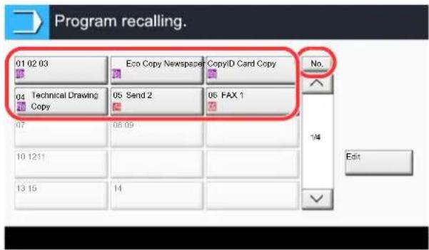 Utax 3555i - Recall the program. - 2