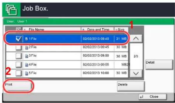 Utax 3555i - Print and delete the document. - 2