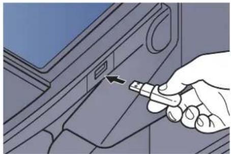 Utax 3555i - Plug the USB memory. - 1
