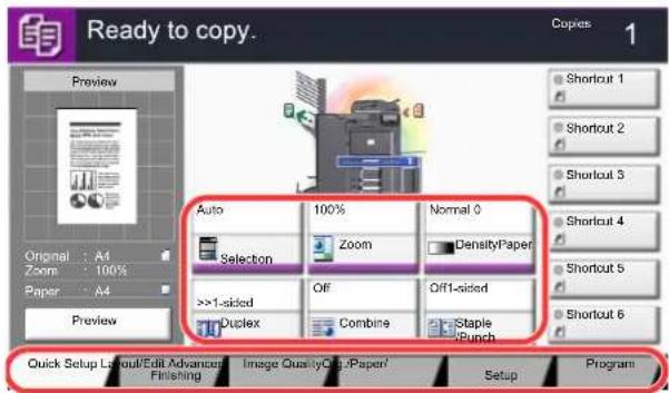 Utax 3555i - Select the functions. - 1