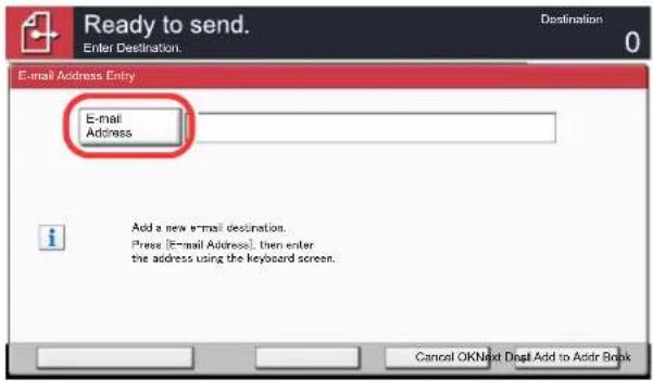 Utax 3555i - Enter destination E-mail address. - 1