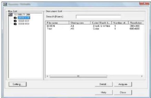 Utax 3555i - Display list of documents. - 1