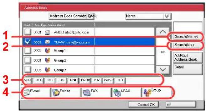 Utax 3555i - Destination Search - 1