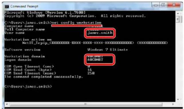 Utax 3555i - Check the domain name and user name. - 1