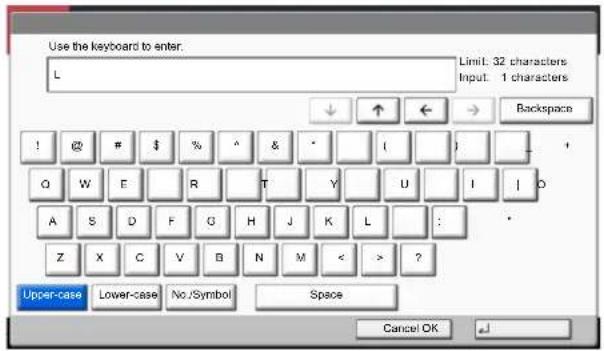 Utax 3555i - Entering Characters - 1