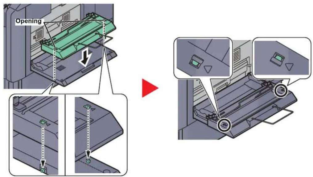 Utax 3555i - Attach the banner tray. - 2