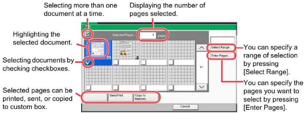 Utax 3555i - Selecting a page - 1