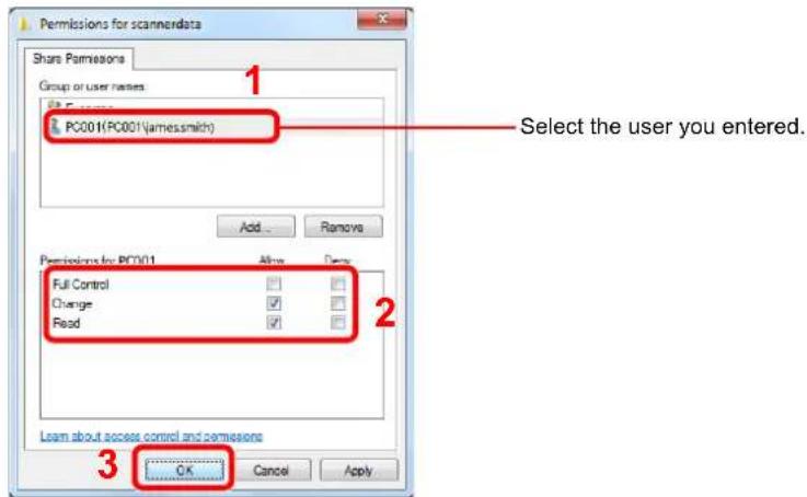 Utax 3555i - Configure permission settings. - 4