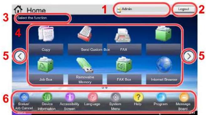 Utax 3555i - Home Screen - 2