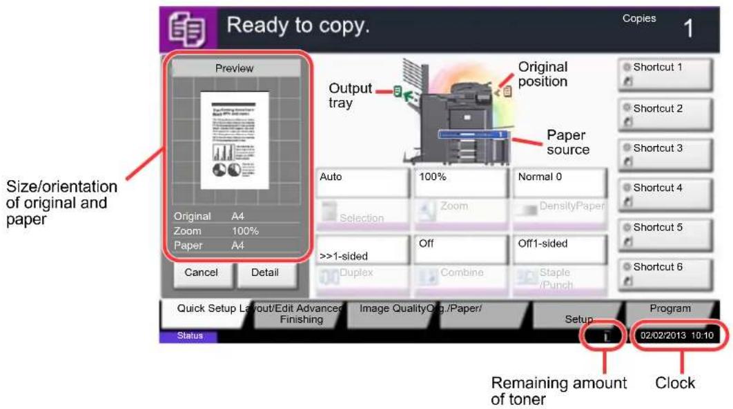 Utax 3555i - Display for Originals and Paper - 1