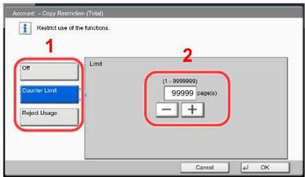Utax 3555i - Configure the settings. - 1