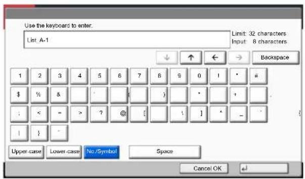 Utax 3555i - Entering Characters - 3