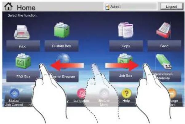 Utax 3555i - Home Screen - 3