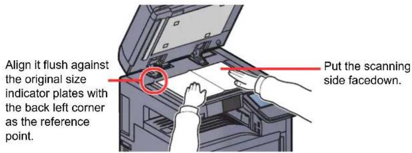 Utax 3555i - Placing Originals on the Platen - 1