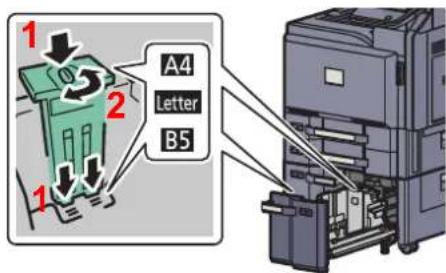 Utax 3555i - Adjust the cassette size. - 2