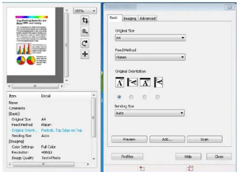 Utax 3555i - Configure the scan settings. - 1