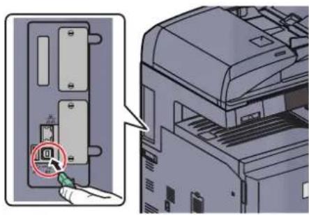Utax 3555i - Connect the machine. - 1