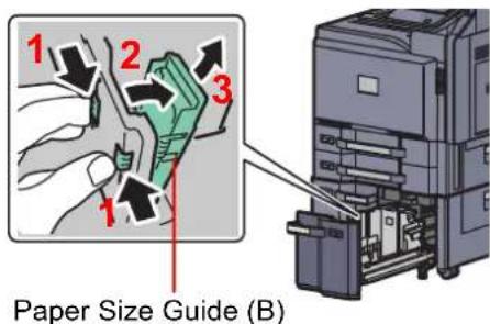 Utax 3555i - Adjust the cassette size. - 3