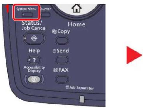 Utax 3555i - Display the screen. - 1