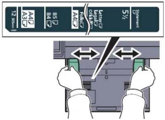 Utax 3555i - Adjust the multi purpose tray size. - 1