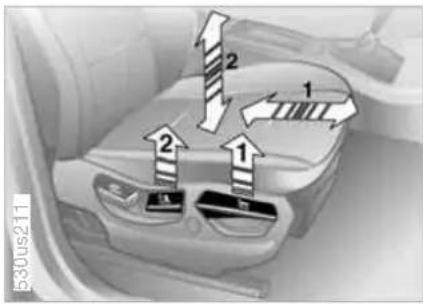 BMW X5 4.4i (2005) - Mechanical seat adjustment - 1