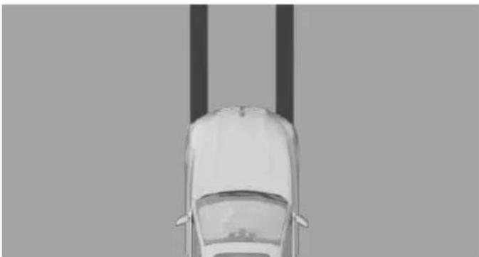 BMW 750Li xDrive (2015) - Parking using pathway and turning radius lines - 2