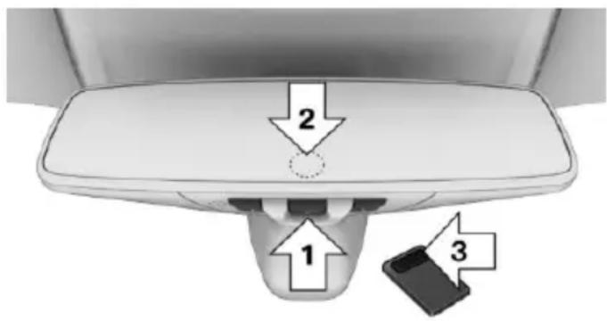 BMW 750Li xDrive (2015) - Controls on the interior rearview mirror - 1