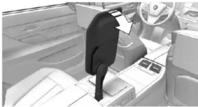 BMW 750Li xDrive (2015) - Folding the folding table open - 2