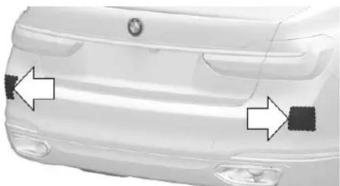 BMW 750Li xDrive (2015) - Radar sensors - 3