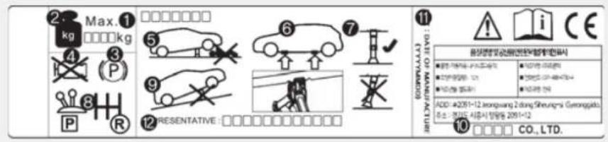HYUNDAI Sante Fe (2015) - Aufkleber Wagenheber 1. Modellbezeichnung - 1