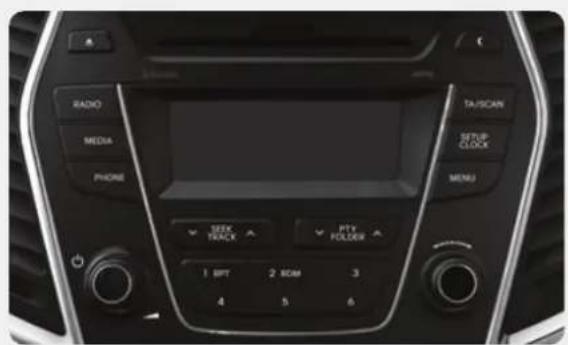RADIO MEDIA PHONE TA/SCAN SETUP-CLOCK MENU SEEK TRACK PTV FOLDER 1 BPT 2 ROM 3 4 5 6
