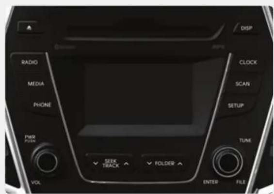 RADIO MEDIA PHONE PWM FUSH VOL SEND CLOCK SCAN SETUP TUNE SELL TRACK FOLDER ENTER FILE