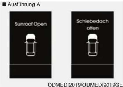 Ausführung A Sunroof Open Schiebedach offen ODMEDI2019/ODMEDI2019GE