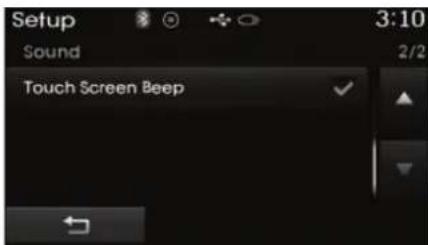 Setup Sound 3:10 2/2 Touch Screen Beep