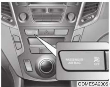 PASSenger AIR BAG OFF ODMESA2005