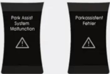 Park Assist System Malfunction Parkassistent Fehler