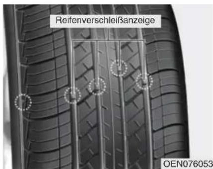 Reifenverschleißanzeige OEN076053