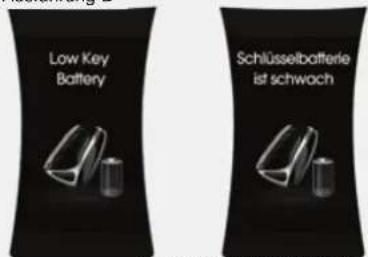 Low Key Battery Schlüsselbatterie ist schwach