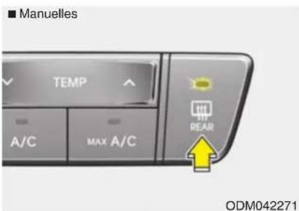 ■ Manuelles TEMP A/C MAX A/C REAR ODM042271