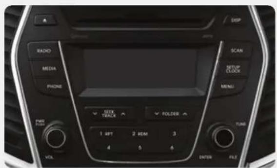 RADIO MEDIA PHONE PAN VCA DISP SCAN SETUP CLOCK MENU NEER TRACK FOLDER 1 4PT 2 80M 3 4 5 6 ENTER FSL